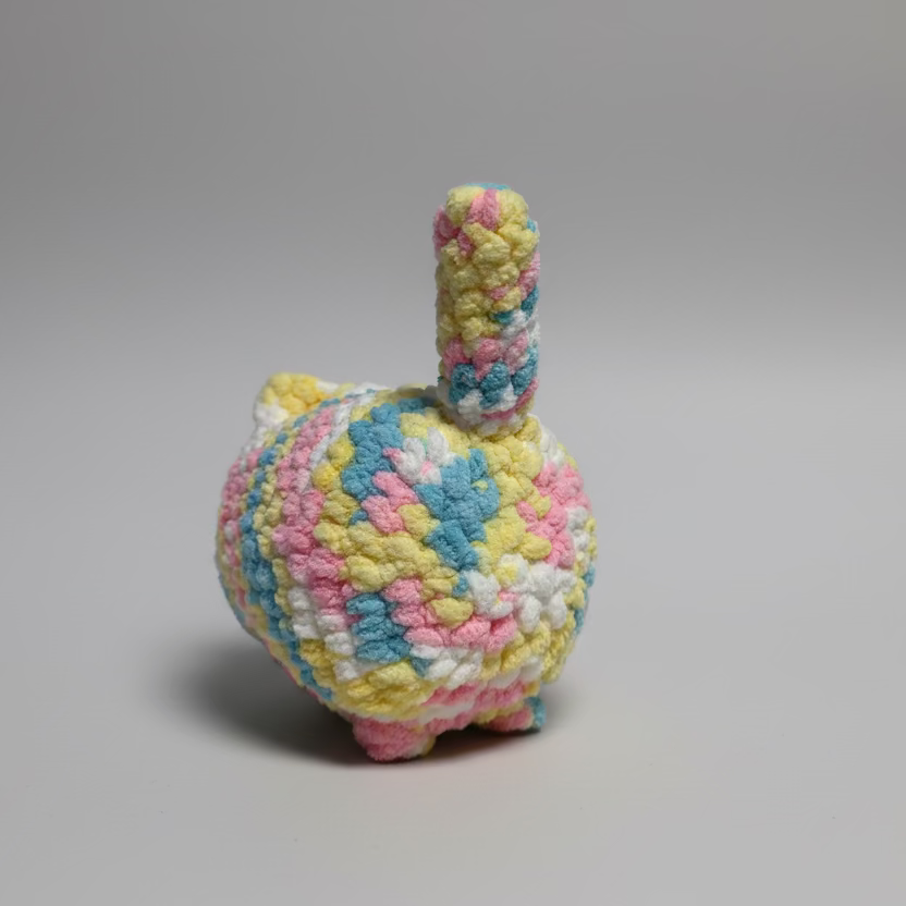 Cotton Candy Loaf Cat Handmade Crochet