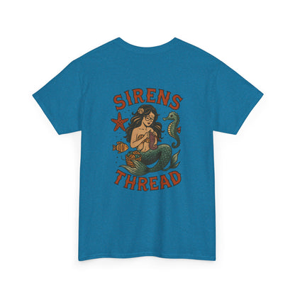 Mermaid Crocheting — American Traditional Tattoo Tee with Logo