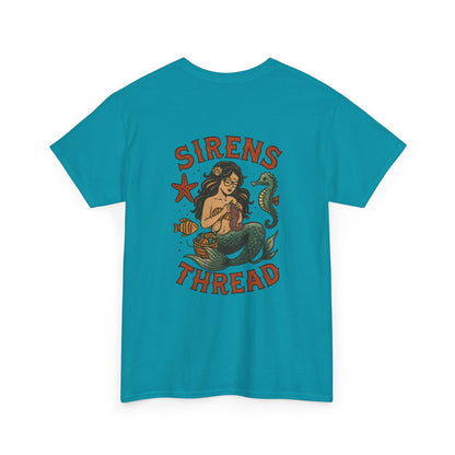 Mermaid Crocheting — American Traditional Tattoo Tee with Logo