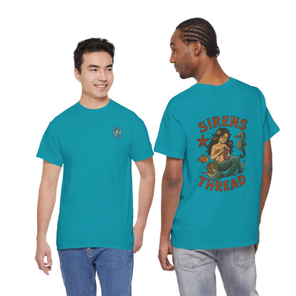 Mermaid Crocheting — American Traditional Tattoo Tee with Logo