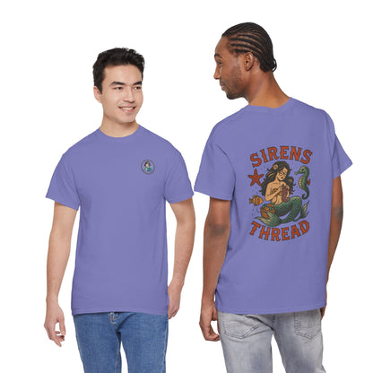 Mermaid Crocheting — American Traditional Tattoo Tee with Logo