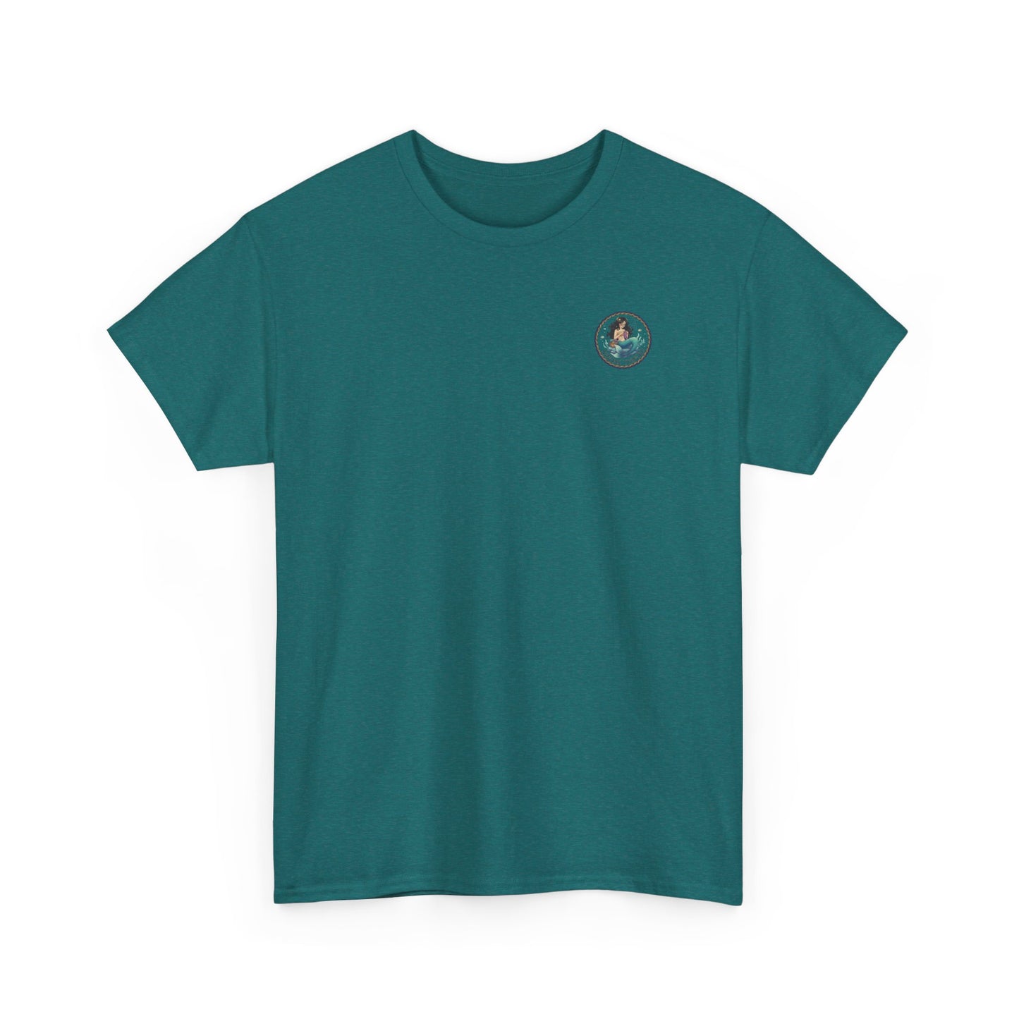 Mermaid Crocheting — American Traditional Tattoo Tee with Logo