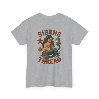 Mermaid Crocheting — American Traditional Tattoo Tee with Logo