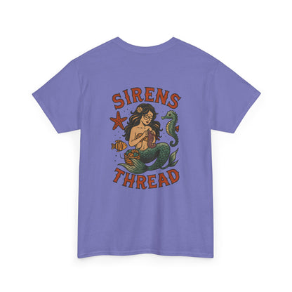 Mermaid Crocheting — American Traditional Tattoo Tee with Logo