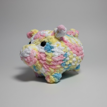 Cotton Candy Pig Handmade Crochet