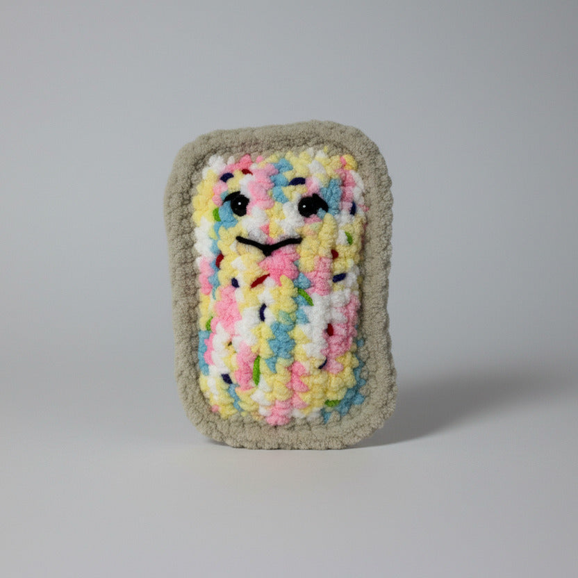 Cotton Candy Pop-Tart Plush Handmade Crochet