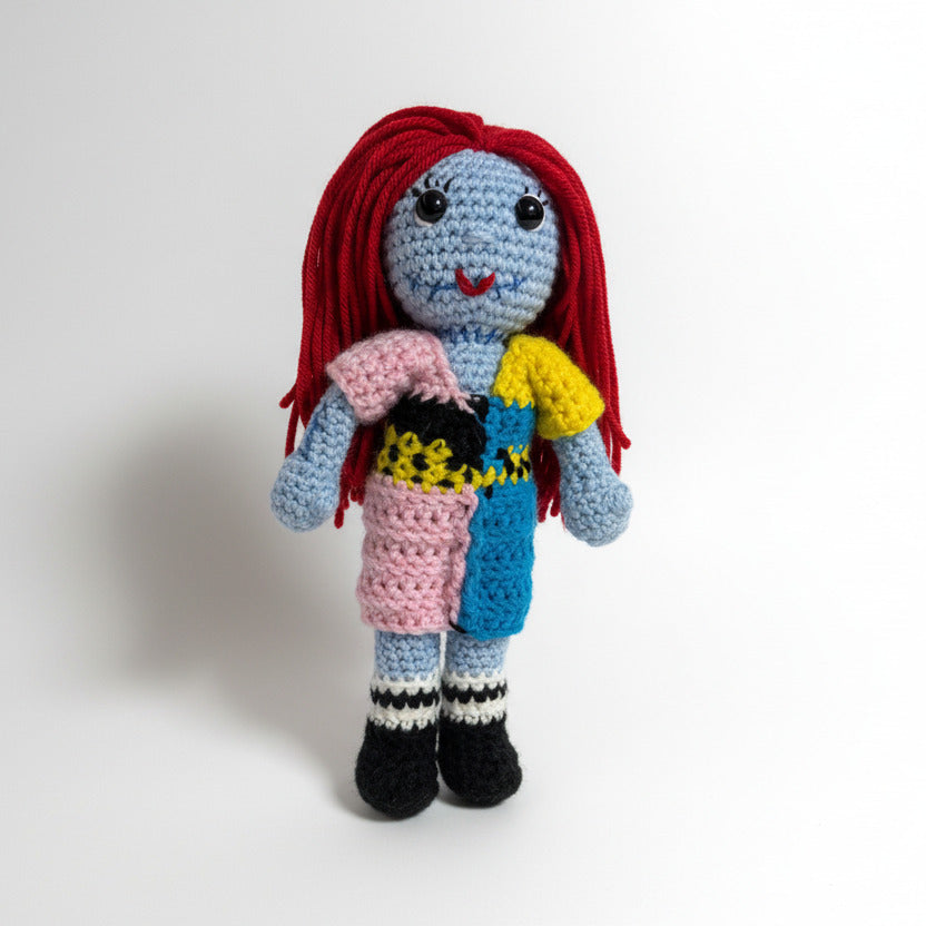 Sally Zombie Doll Handmade Crochet