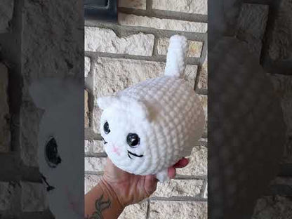 Marshmallow Loaf Cat Handmade Crochet